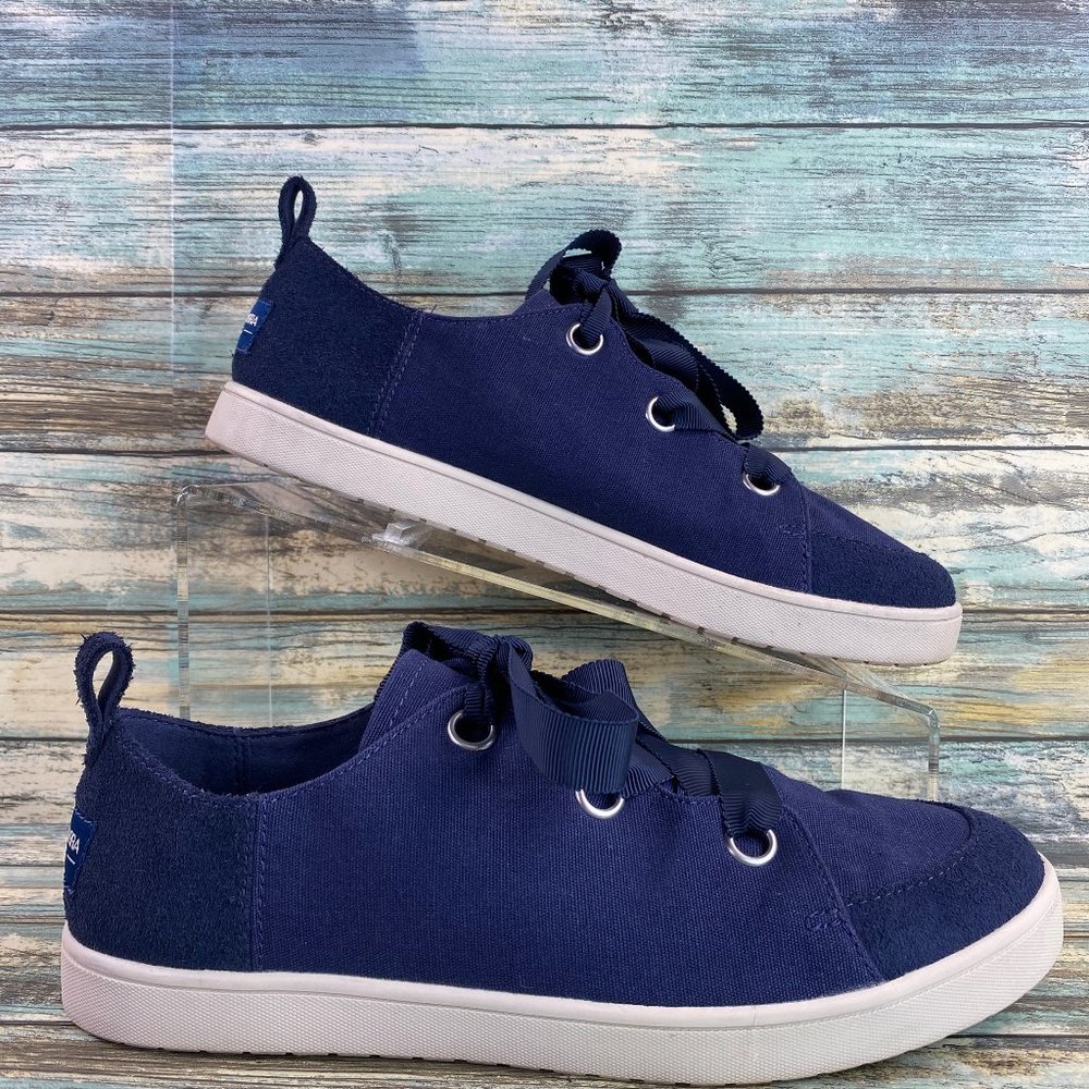 Koolaburra By Ugg Penley Womens Size 5 Blue Sneakers Canvas/Suede Casual Lace Up - Picture 3 of 11